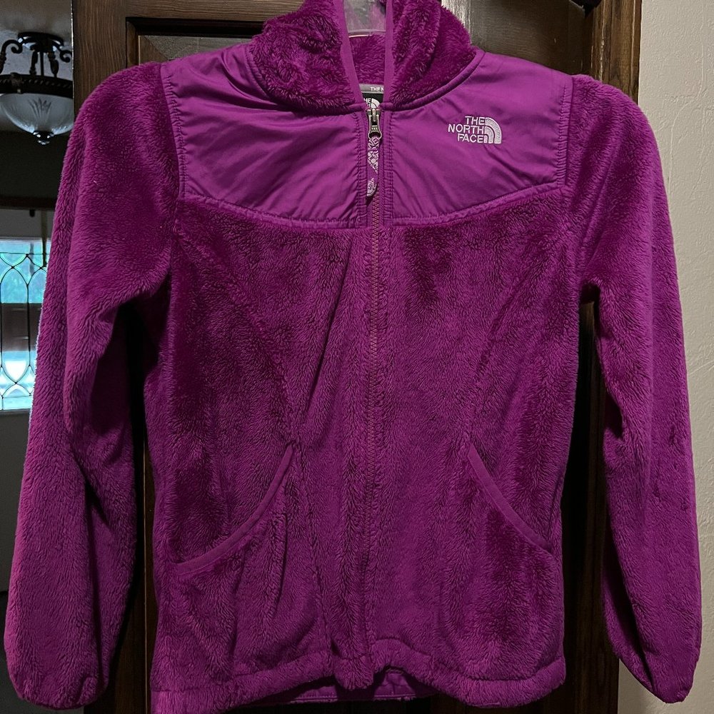 The North Face Magenta Fleece Jacket Size 14/16 Girl's Large